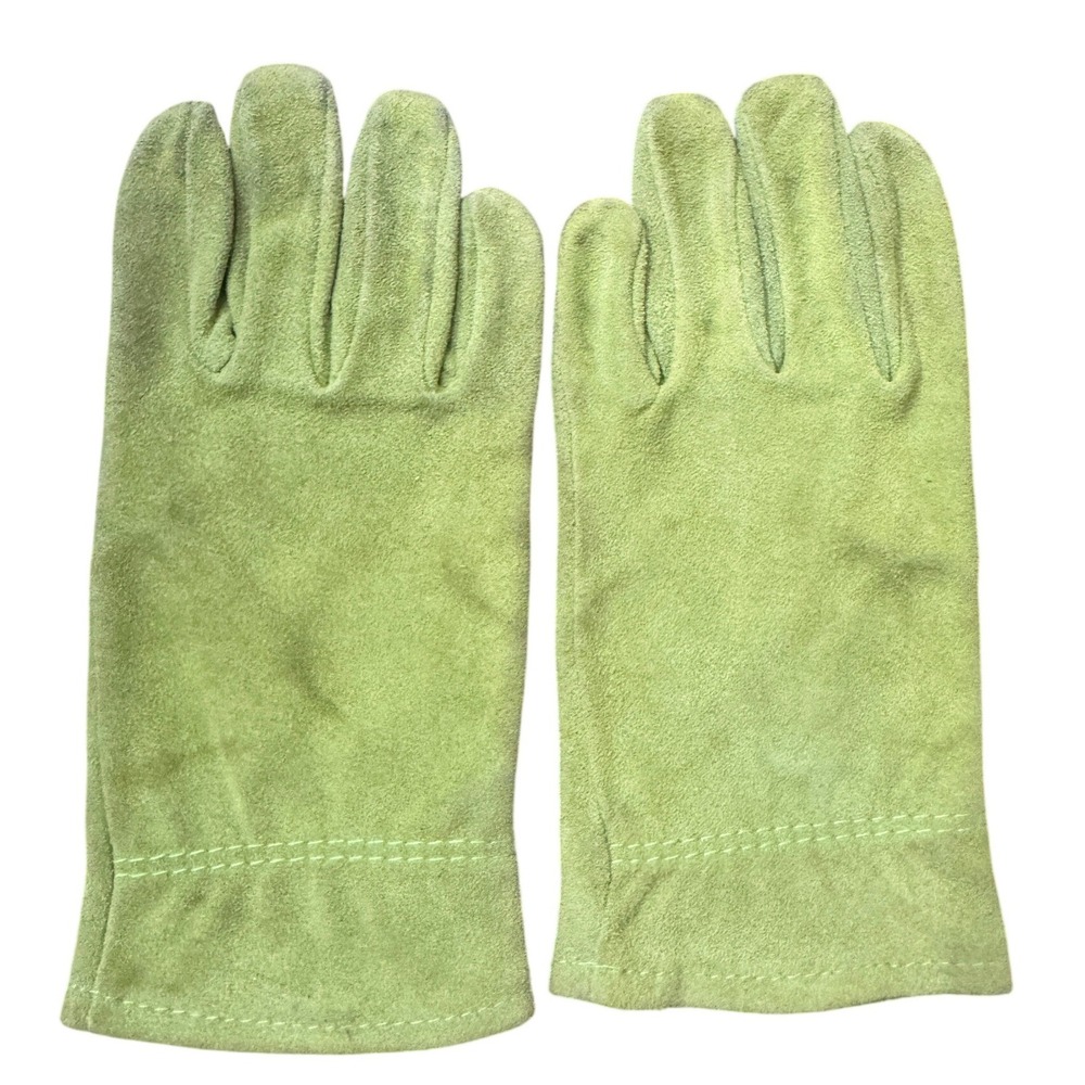 Wells Lamont Womens Medium Green Leather Work Gloves Gardening Yard Work